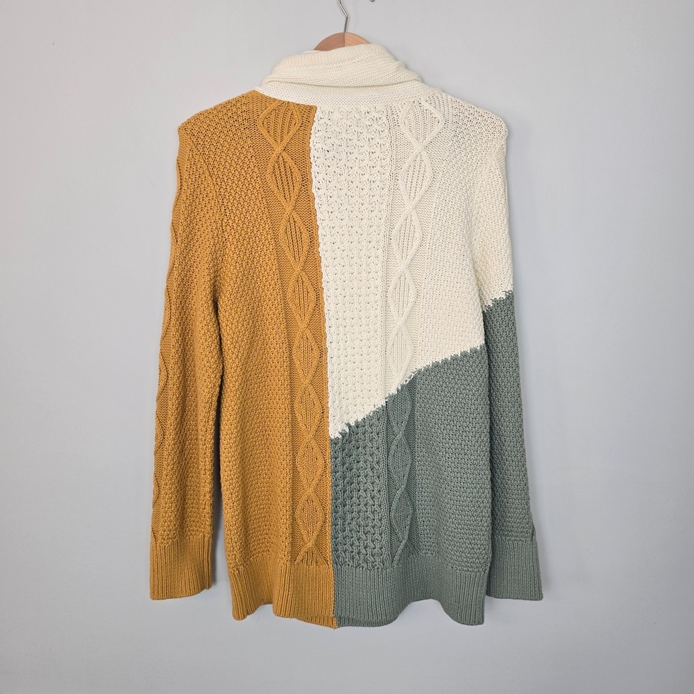NWT L.L. Bean Signature Womens Cotton Cowl Neck Sweater Size‎ L Fisherman Cozy - Picture 11 of 13